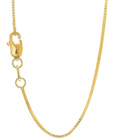 10k Solid Gold Yellow Or White 0.8 mm Box Chain Necklace - 16 18 20 22 24 Yellow Gold 16.0 Inches $55.79 Necklaces