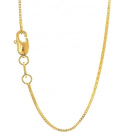 10k Solid Gold Yellow Or White 0.8 mm Box Chain Necklace - 16 18 20 22 24 Yellow Gold 16.0 Inches $55.79 Necklaces