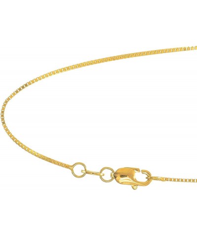 10k Solid Gold Yellow Or White 0.8 mm Box Chain Necklace - 16 18 20 22 24 Yellow Gold 16.0 Inches $55.79 Necklaces