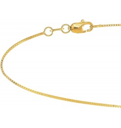 10k Solid Gold Yellow Or White 0.8 mm Box Chain Necklace - 16 18 20 22 24 Yellow Gold 16.0 Inches $55.79 Necklaces