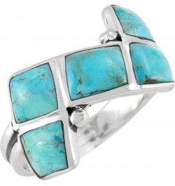 Turquoise Ring Sterling Silver 925 Genuine Gemstones Size 6 to 11 Turquoise $13.94 Rings