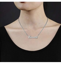 Personalized Name Necklace Custom Made Sterling Silver Pendant Women Choker Jewelry Same Day Shipping Valentine's Gift for He...