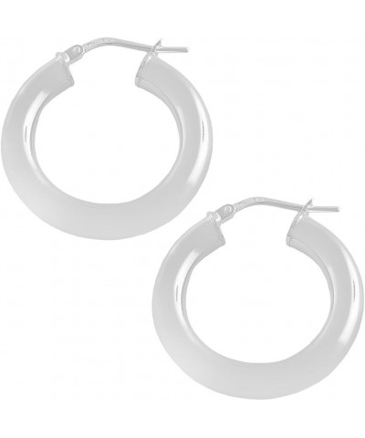 Sterling Silver 4x15 mm Round Polished Hoop Earrings $13.74 Earrings