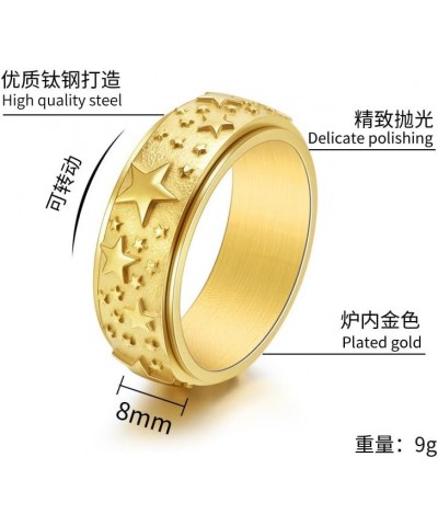 Encouragement Spinner Ring for Women Men 8MM Stainless Steel Rotating Band Rings Keep Fucking Going Inspirational Spinner Rin...