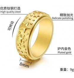 Encouragement Spinner Ring for Women Men 8MM Stainless Steel Rotating Band Rings Keep Fucking Going Inspirational Spinner Rin...