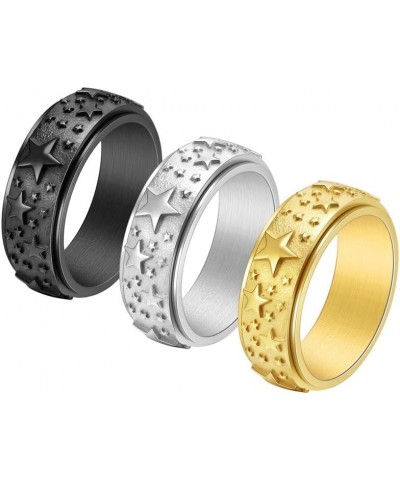 Encouragement Spinner Ring for Women Men 8MM Stainless Steel Rotating Band Rings Keep Fucking Going Inspirational Spinner Rin...