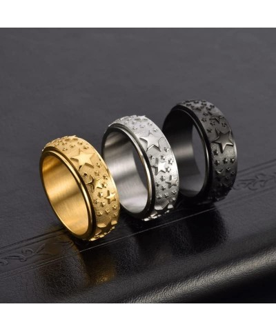 Encouragement Spinner Ring for Women Men 8MM Stainless Steel Rotating Band Rings Keep Fucking Going Inspirational Spinner Rin...