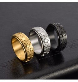 Encouragement Spinner Ring for Women Men 8MM Stainless Steel Rotating Band Rings Keep Fucking Going Inspirational Spinner Rin...