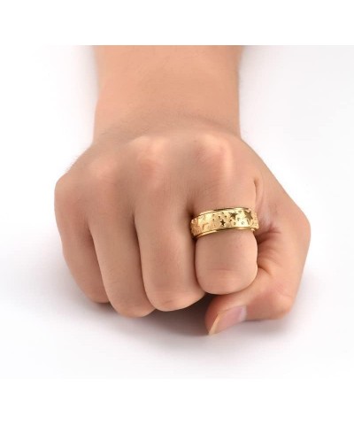 Encouragement Spinner Ring for Women Men 8MM Stainless Steel Rotating Band Rings Keep Fucking Going Inspirational Spinner Rin...