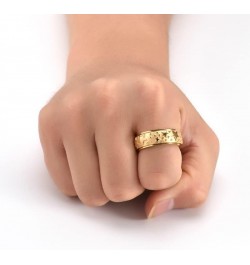 Encouragement Spinner Ring for Women Men 8MM Stainless Steel Rotating Band Rings Keep Fucking Going Inspirational Spinner Rin...