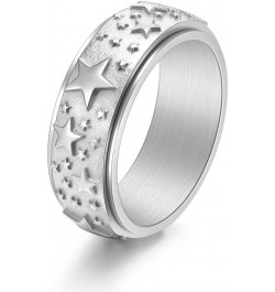 Encouragement Spinner Ring for Women Men 8MM Stainless Steel Rotating Band Rings Keep Fucking Going Inspirational Spinner Rin...