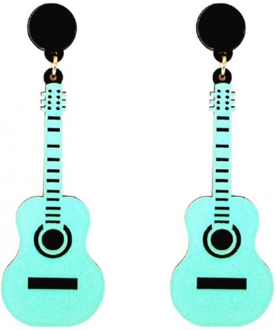 Classical Acrylic Bass Electric Guitar Drop Dangle Earrings Music Violin Instrument Love Heart for Women Girls Teacher Party ...