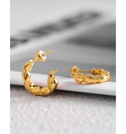 Scorpion Tail Earrings Stud Earrings Hypoallergenic Jewelry for Men Women Girls Scorpio Birthday Gifts Gold Vermeil-Customize...