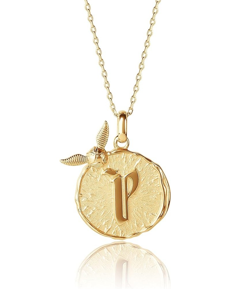 Wizarding World Golden Snitch Initial Pendant Necklace, Flash Plated, 18", Choose Letter Yellow P $22.55 Necklaces