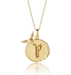 Wizarding World Golden Snitch Initial Pendant Necklace, Flash Plated, 18", Choose Letter Yellow P $22.55 Necklaces