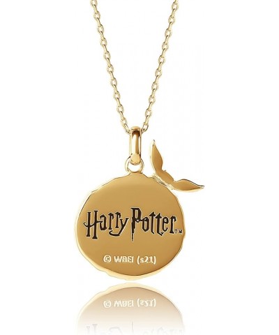 Wizarding World Golden Snitch Initial Pendant Necklace, Flash Plated, 18", Choose Letter Yellow P $22.55 Necklaces