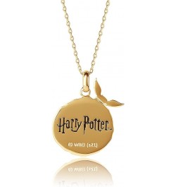 Wizarding World Golden Snitch Initial Pendant Necklace, Flash Plated, 18", Choose Letter Yellow P $22.55 Necklaces