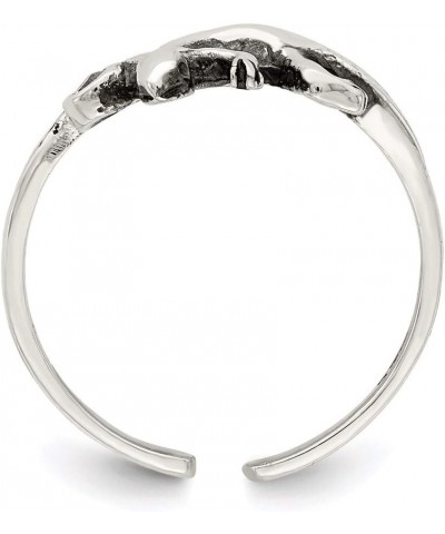 Sterling Silver Antiqued Lizard CZ Toe Ring Q-QR783 $14.14 Body Jewelry