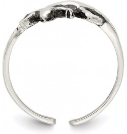 Sterling Silver Antiqued Lizard CZ Toe Ring Q-QR783 $14.14 Body Jewelry