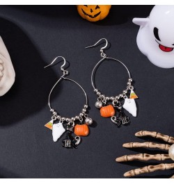 Halloween Earrings for Women | Skeleton | Skull | Ghost | Pumpkin | Spider web | Wizard hat | Trick or Treat | Halloween Dang...