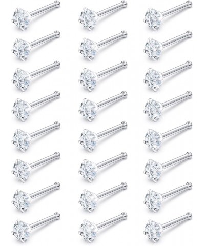 18G 20G Straight Nose Rings Stud Surgical Stainless Steel Nose Studs Cute nose Ring stud，20 gauge 18 gauge Nose piercing jewe...