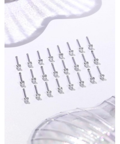 18G 20G Straight Nose Rings Stud Surgical Stainless Steel Nose Studs Cute nose Ring stud，20 gauge 18 gauge Nose piercing jewe...