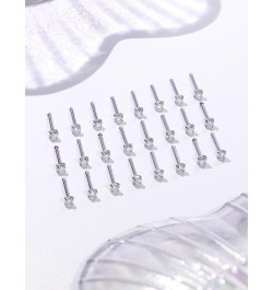 18G 20G Straight Nose Rings Stud Surgical Stainless Steel Nose Studs Cute nose Ring stud，20 gauge 18 gauge Nose piercing jewe...