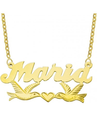 14K Yellow Gold Personalized Name Plate Necklace - Style 11 - Customize Any Name 20.0 Inches $105.08 Necklaces