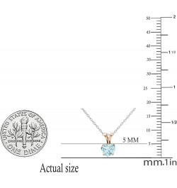 5mm Heart Shape Gemstone Solitaire for Womens Pendant, (Silver Chain Included), Available in Various Gemstones & Metal in 10K...