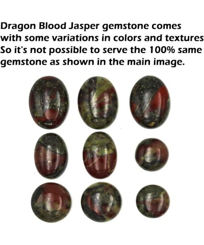 925 Sterling Silver Handmade Ring for Women 12x16 Oval Gemstone Statement Jewelry for Gift (99037_R) Dragon Blood Jasper $20....