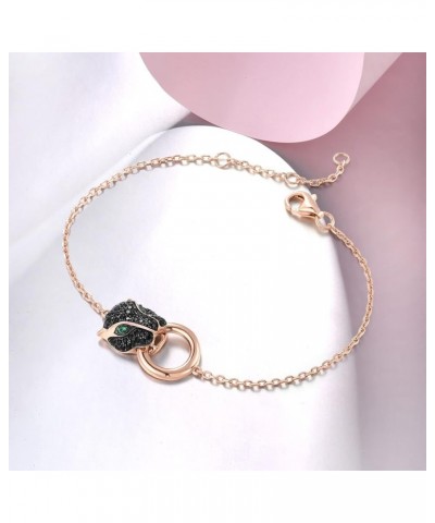 925 Sterling Silver Bracelet for Women [C]Black Panther $15.36 Bracelets