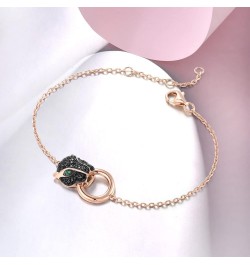 925 Sterling Silver Bracelet for Women [C]Black Panther $15.36 Bracelets