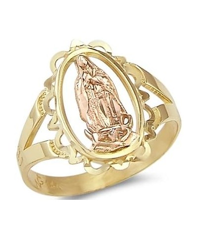 14k Yellow n Rose Two Tone Gold Virgin Mary Ring $83.30 Rings