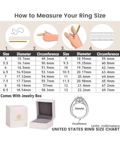 Wedding Ring Sets for Him and Her AAAAA Cz Promise Rings for Couples Women Mens Band Pear Shape Size 5-13 Men's Size 9 & Wome...