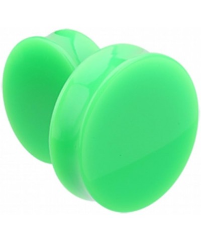 Supersize Neon Colored Acrylic Double Flared WildKlass Ear Gauge Plug (Sold as Pairs) 1-1/8" (29mm) Green $14.27 Body Jewelry