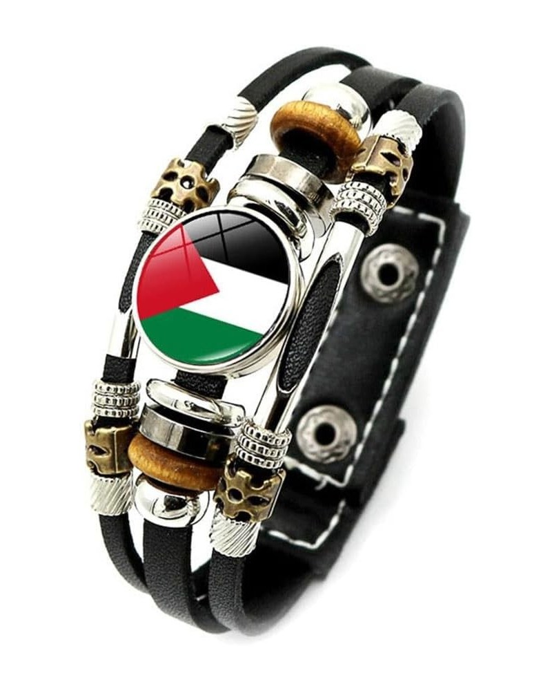 Palestinian Flag Bracelet,i Stand With Palestine Bracelet,Free Palestine Wrist Band Motivational Sports Bracelet,Save Gaza Pa...