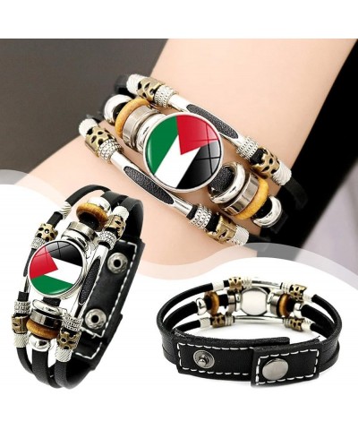 Palestinian Flag Bracelet,i Stand With Palestine Bracelet,Free Palestine Wrist Band Motivational Sports Bracelet,Save Gaza Pa...