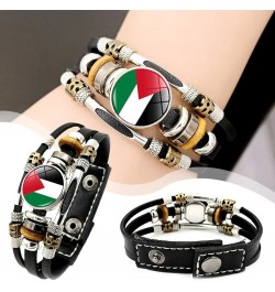 Palestinian Flag Bracelet,i Stand With Palestine Bracelet,Free Palestine Wrist Band Motivational Sports Bracelet,Save Gaza Pa...