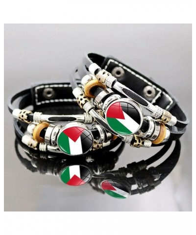 Palestinian Flag Bracelet,i Stand With Palestine Bracelet,Free Palestine Wrist Band Motivational Sports Bracelet,Save Gaza Pa...