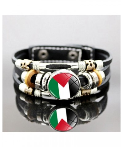 Palestinian Flag Bracelet,i Stand With Palestine Bracelet,Free Palestine Wrist Band Motivational Sports Bracelet,Save Gaza Pa...