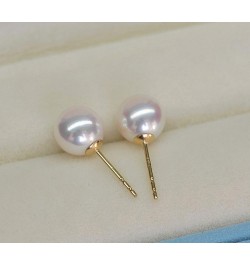 Japanese Akoya Cultured Pearl Stud Earrings 18K Solid Yellow White or Rose gold 5.5-6mm 7-7.5mm 7.5-8mm 8-8.5mm 8.5-9mm 9-9.5...