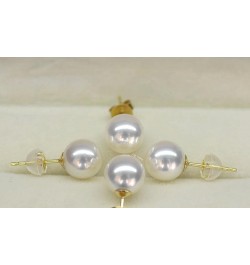 Japanese Akoya Cultured Pearl Stud Earrings 18K Solid Yellow White or Rose gold 5.5-6mm 7-7.5mm 7.5-8mm 8-8.5mm 8.5-9mm 9-9.5...