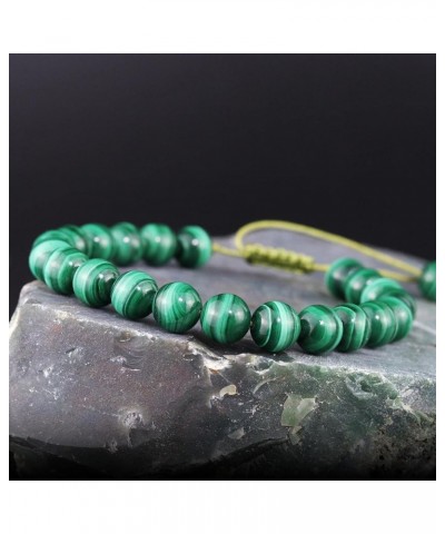 Natural Gemstone Bracelet Adjustable Macrame Gems Stones 8mm (0.31") Round | Beads Healing Crystals Quartz | Chakra Bracelet ...