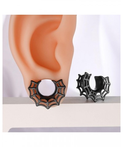 2 Pcs Hollow Design Saddle Plugs Gauges for Women Ventilate Ear Tunnels Gauges for Men Breathe Surgical Steel Gauge Earrings ...