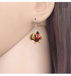 Thankgiving Cute Turkey Earrings Hypoallergenic Dangle Party Favors Jewelry Charms For Women Girl Kids Gifts Coffee $6.50 Ear...