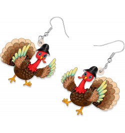 Thankgiving Cute Turkey Earrings Hypoallergenic Dangle Party Favors Jewelry Charms For Women Girl Kids Gifts Coffee $6.50 Ear...