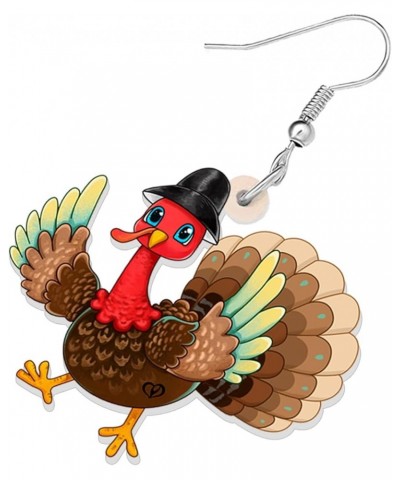 Thankgiving Cute Turkey Earrings Hypoallergenic Dangle Party Favors Jewelry Charms For Women Girl Kids Gifts Coffee $6.50 Ear...