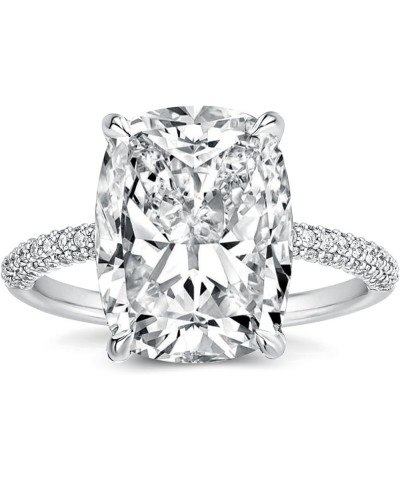 5.5CT Promise Ring for Women, Cushion Cut Ring, 18K White Gold Plated 925 Sterling Silver Ring 6.5 $35.00 Rings