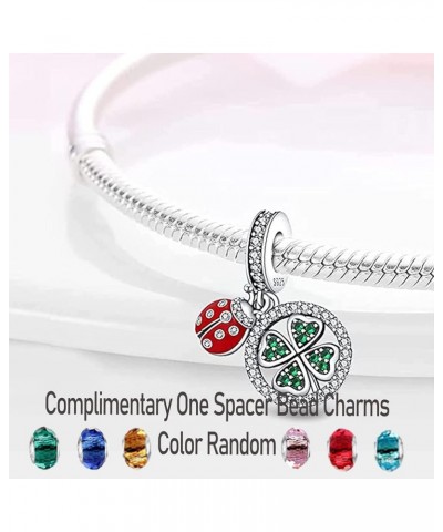 925 Sterling Silver Charms for Bracelets fit Woman Girl Bracelets and Necklaces (With one Spacer Beads) K-Seven Star Ladybug ...