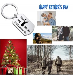 Hunter Keychain I Like Big Bucks and I cannot Lie Dog Tag Funny Hunting Gifts for Hunter Father's Day Gifts Dog Tag Keychain ...